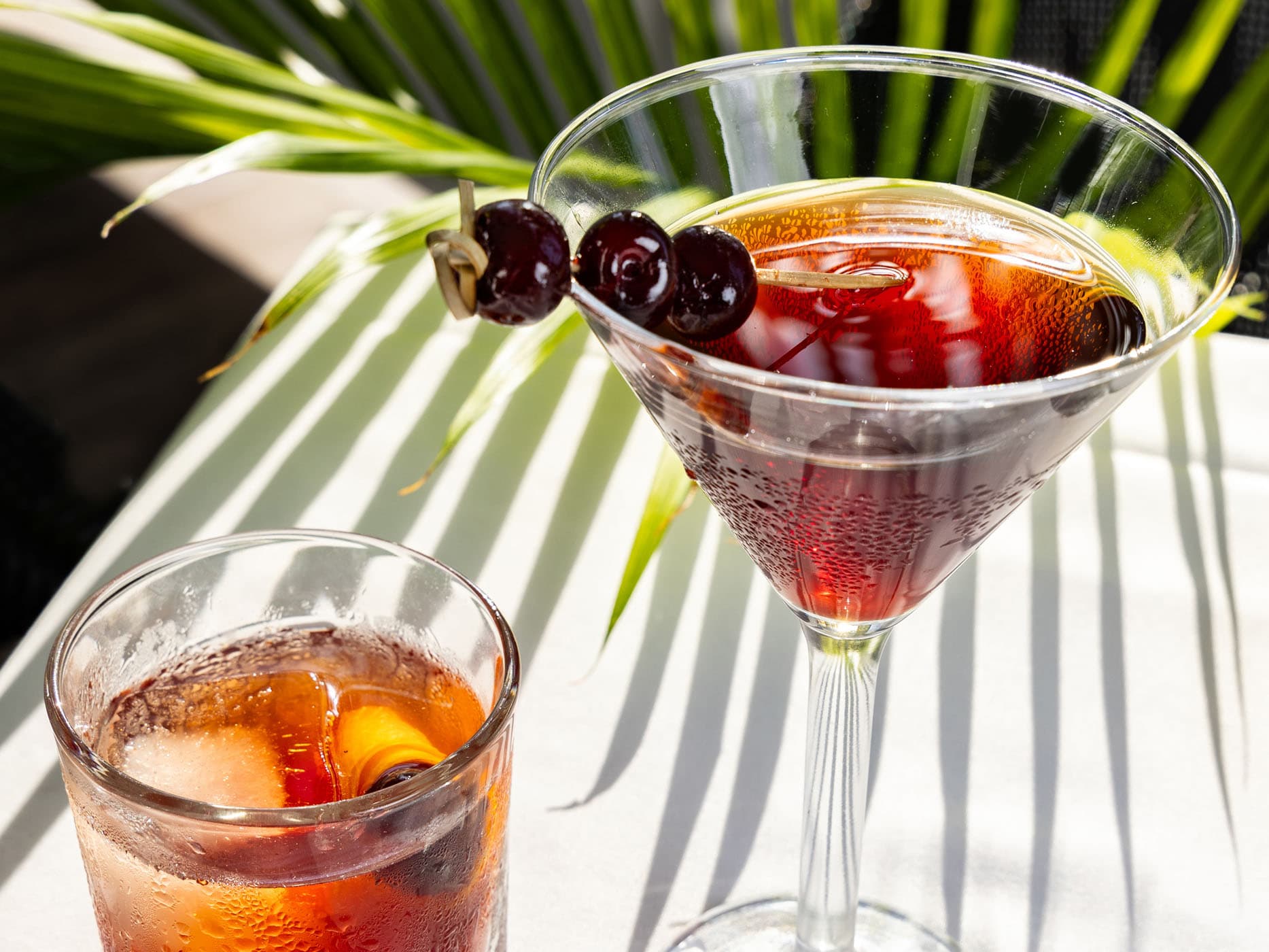 Two cherry cocktails at Marquesa
